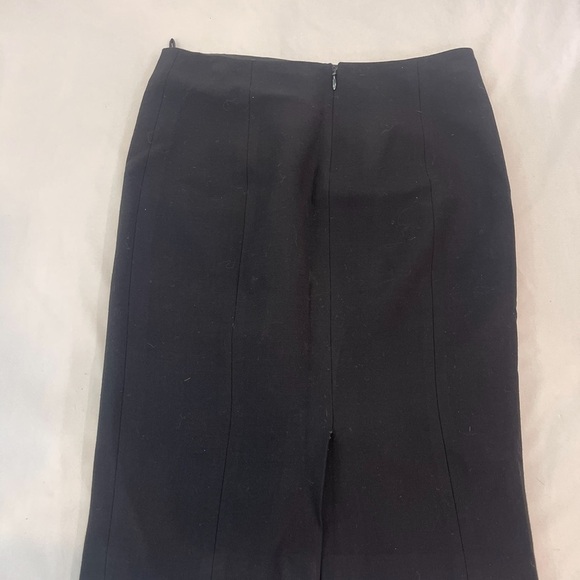 VERSACE VTG 90s Women’s Black Pencil Skirt With Slit Size US 4 - Picture 4 of 10